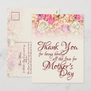 Thank you for being here - Mother's Day Holiday Postcard