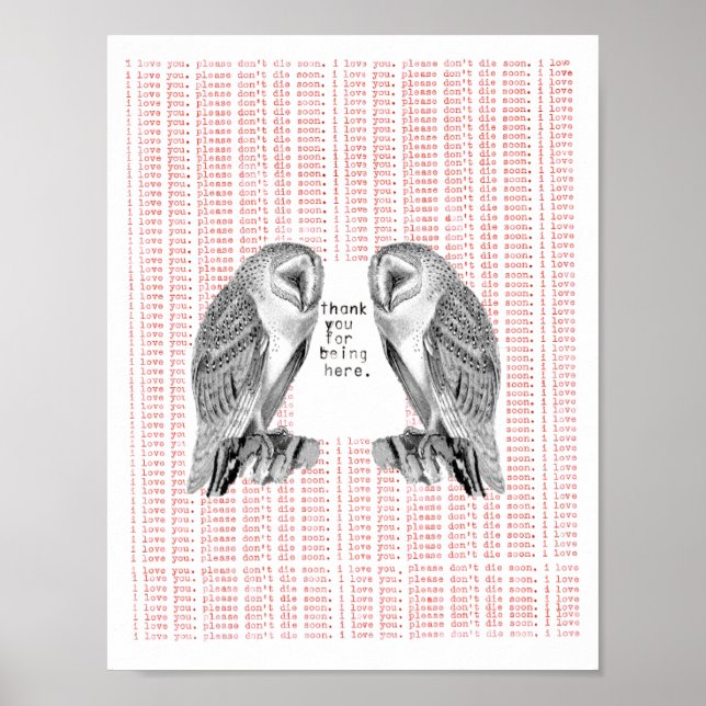 thank you for being here poster (Front)