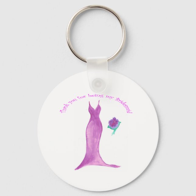 Thank You for Being My Bridesmaid Keychain (Front)