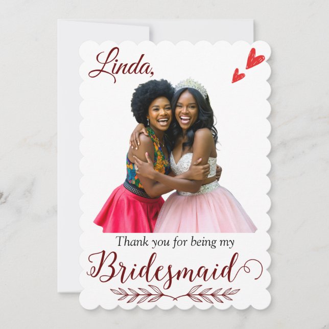 Thank You for Being My Bridesmaid Proposal (Front)