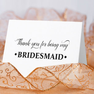 Thank You for being my Bridesmaid Wedding Party Card