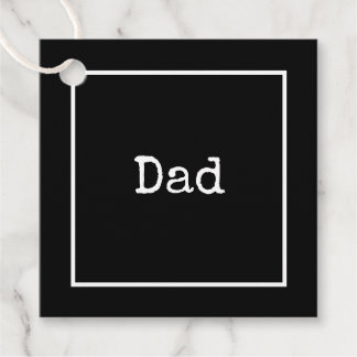 Thank You for Being My Dad Black/White Fathers Day Favour Tags