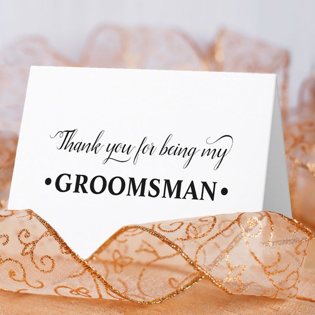 Thank You for being my Groomsman Wedding Party Card (Creator Uploaded)