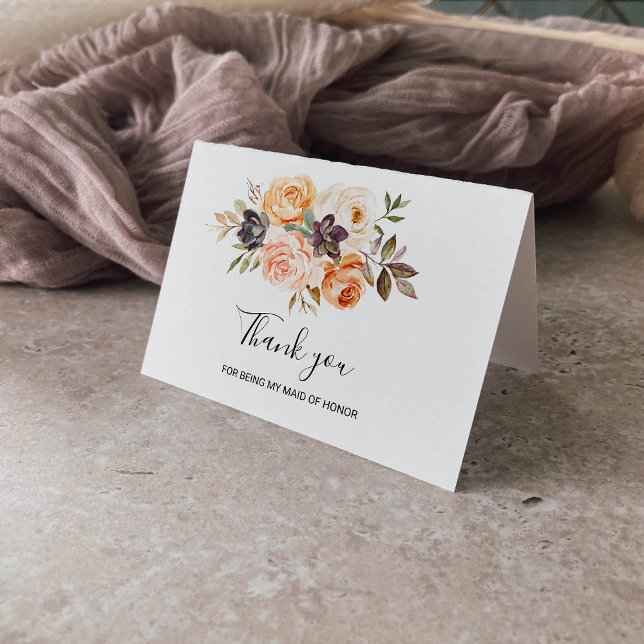 Thank You For Being My Maid of Honor Wedding Card (Creator Uploaded)