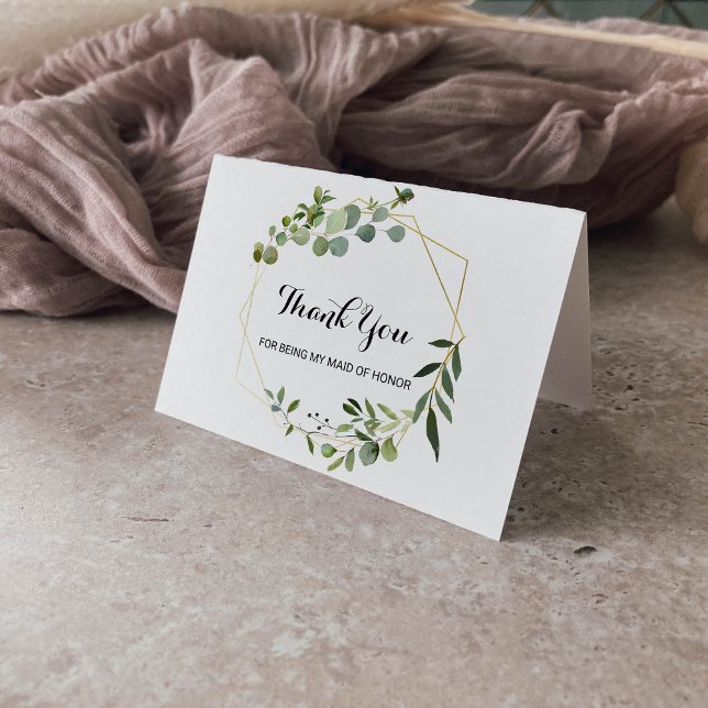 Thank You For Being My Maid of Honor Wedding Card (Creator Uploaded)