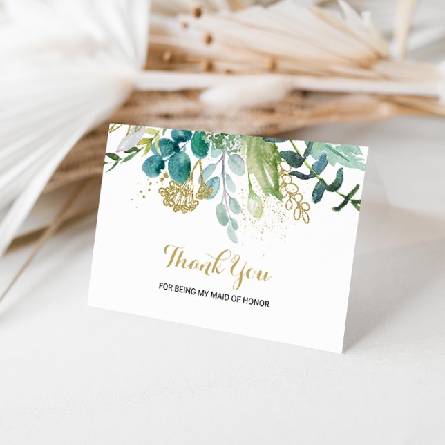 Thank You For Being My Maid of Honor Wedding Card (Creator Uploaded)