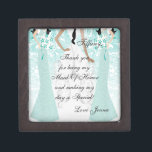 Thank You for Being my Maid Of Honour Gift Box<br><div class="desc">Keepsake Gift Box. 100% Customisable. Ready to Fill in the box(es) or Click on the CUSTOMIZE button to add, move, delete, resize or change any of the font or graphics. Made with high resolution vector and/or digital graphics for a professional print. NOTE: (THIS IS A PRINT. All zazzle product designs...</div>