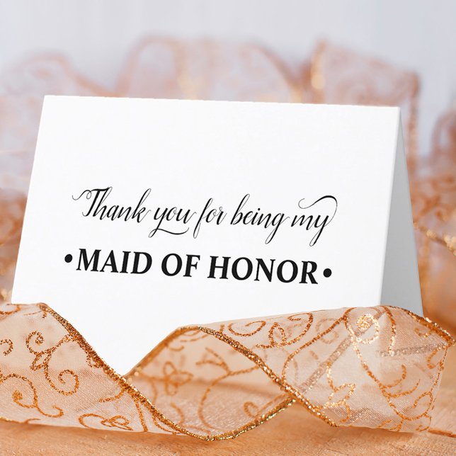 Thank You for being my Maid of Honour Wedding Part Card (Creator Uploaded)