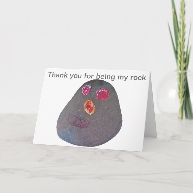 Thank you for being my rock card (Front)