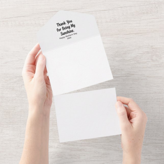 Thank You for Being My Sunshine Mum Gifts All In One Invitation (Tearaway)