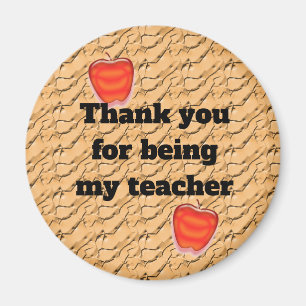 Thank You For Being My Teacher Apple Appreciation Magnet