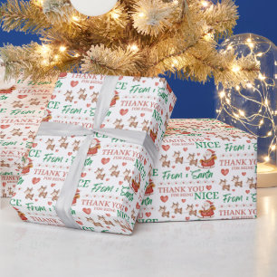 Thank You For Being Nice From Santa Wrapping Paper