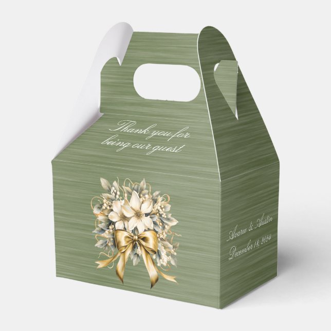 Thank you for being our guest Christmas wedding Favour Box (Front Side)