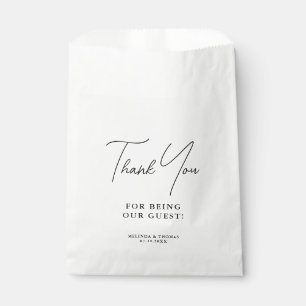 Thank You For Being Our Guest Wedding Favour Bags