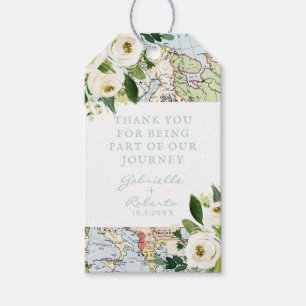 Thank You For Being Part of Our Journey Map Favour Gift Tags