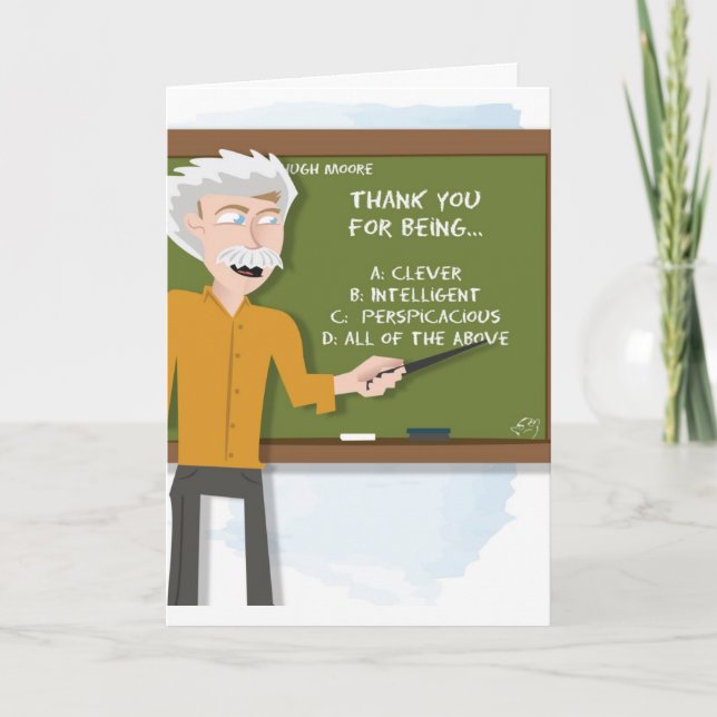 Thank You for Being Smart - Thank You Card (Front)