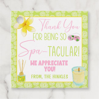 Thank You For Being So Spa-Tacular Appreciation Favour Tags