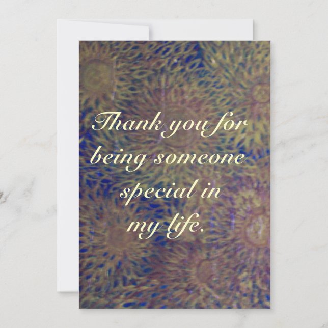 Thank You For Being Special (Front)