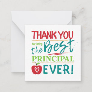 Thank You for Being the Best Principal Ever Card