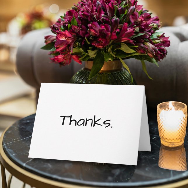 Thank you for being there Heart Minimalist Note Card (Creator Uploaded)