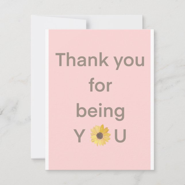 Thank You For Being You Card (Front)