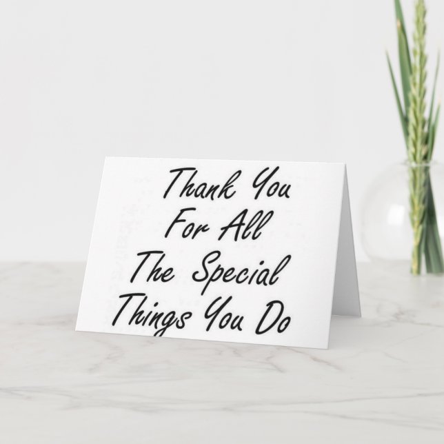 **THANK YOU** FOR BEING **YOU** CARD (Front)
