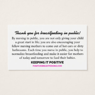 Thank You for Breastfeeding in Public Cards