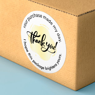 Thank You For Business Packaging Classic Round Sticker