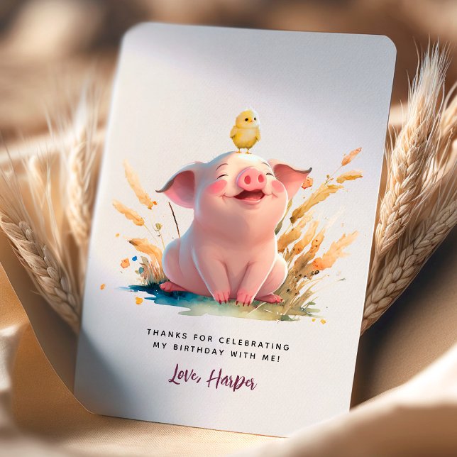 Thank You for Celebrating our Farm Animals Party Invitation (Creator Uploaded)