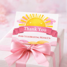 Thank You For Celebrating Pink Clouds Baby Shower