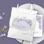 Thank You for Celebrating Purple Peri Floral Favour Bags<br><div class="desc">Personalised favour bags, which you can customise for any occasion. Girly floral party sign in light purple lilac with handwritten script and a frame of watercolor flowers in shades of purple lilac lavender blue. Please browse my Purple Peri Floral collection for co-ordinating quinceanera invitations, stationery and day-of-event decor or, message...</div>