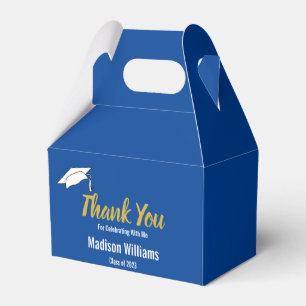 Thank You For Celebrating With Me Blue Graduation Favour Box
