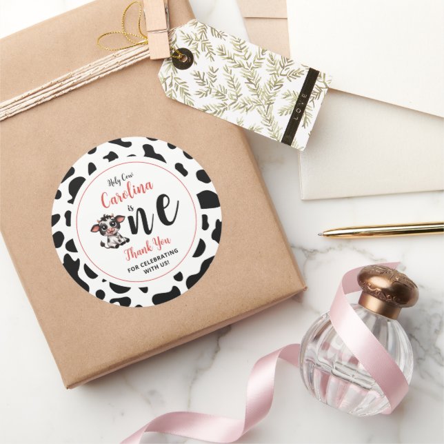 thank you for celebrating with us classic round sticker (Gifting)