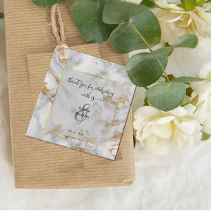 Thank You For Celebrating With Us Simple wedding Favour Tags