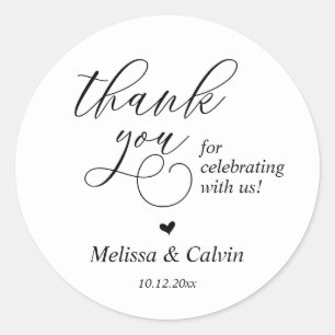 Thank you for celebrating with us Wedding Sticker