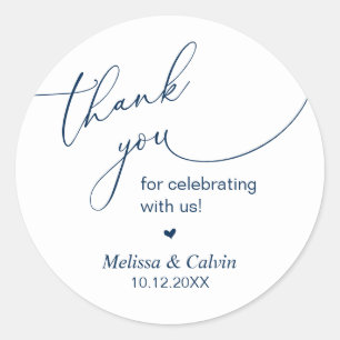 Thank you for celebrating with us Wedding Sticker