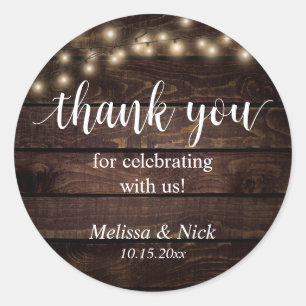 Thank you for celebrating with us Wedding Sticker