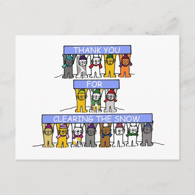 Thank you for Clearing the Snow Postcard (Front)