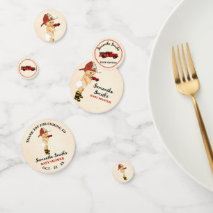 Thank You for Coming Baby Firefighter Baby Shower Confetti