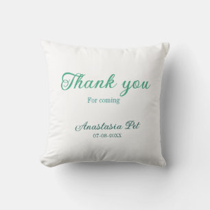 Thank you for coming birthday party add name date  cushion
