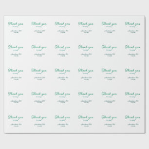 Thank you for coming birthday party add name date wrapping paper