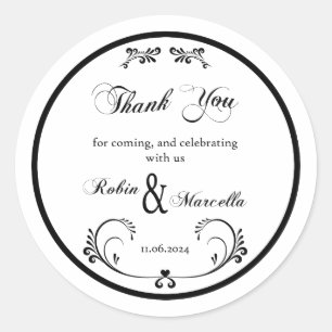Thank you for coming classic round sticker