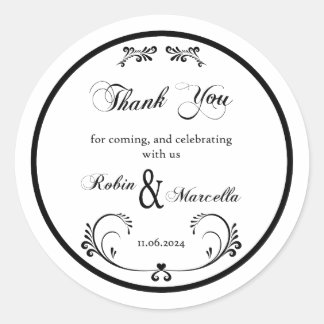 Thank you for coming classic round sticker