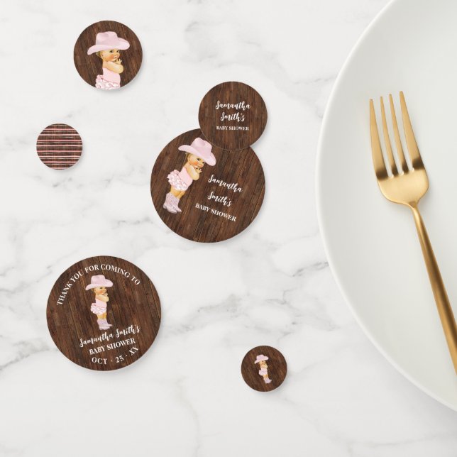 Thank You for Coming Cowgirl Western Baby Shower Confetti (Group)