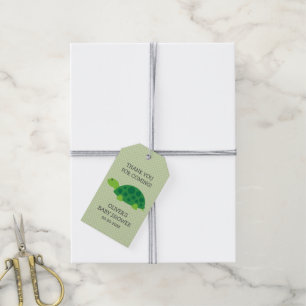 Thank you for coming cute turtle baby shower favou gift tags