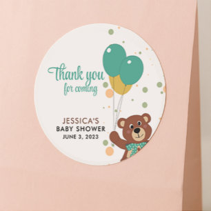 Thank You for Coming Gender Neutral Baby Shower Classic Round Sticker