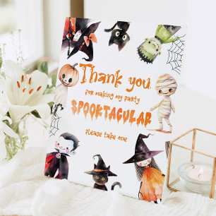 Thank you for coming Halloween costume party Pedestal Sign