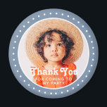 Thank You For Coming Modern Dots Custom Photo Magnet<br><div class="desc">This simple and modern design is composed of serif typography and add a custom photo."Thank You For Coming To My Party" on top of your custom photo. Perfect for birthday party favours or give-aways,  or gift bags,  birthday party,  anniversaries,  or any other party!</div>