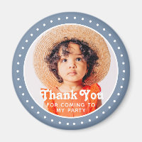 Thank You For Coming Modern Dots Custom Photo