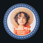 Thank You For Coming Modern Dots Custom Photo Magnet<br><div class="desc">This simple and modern design is composed of serif typography and add a custom photo."Thank You For Coming To My Party" on top of your custom photo. Perfect for birthday party favours or give-aways,  or gift bags,  birthday party,  anniversaries,  or any other party!</div>